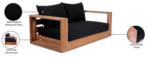 Tulum 63" Water Resistant Fabric Upholstered Outdoor Patio Sofa