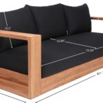 Tulum 87" Water Resistant Fabric Upholstered Outdoor Patio Sofa