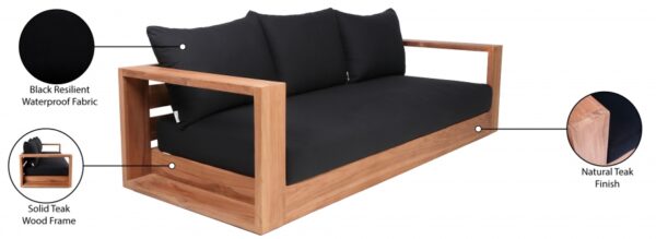 Tulum 87" Water Resistant Fabric Upholstered Outdoor Patio Sofa