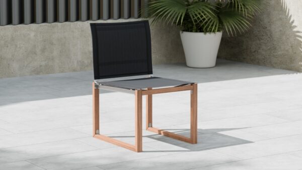 Tulum Water Resistant Mesh Fabric Outdoor Patio Dining Side Chair