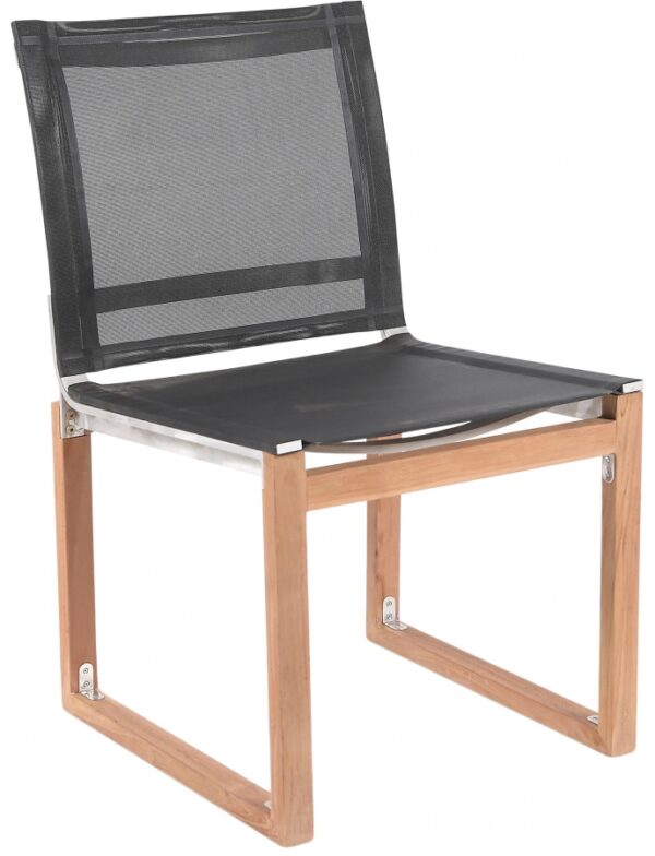 Tulum Water Resistant Mesh Fabric Outdoor Patio Dining Side Chair