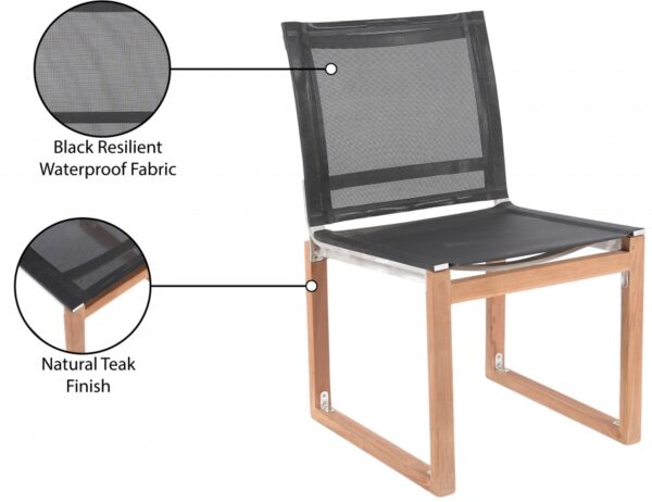 Tulum Water Resistant Mesh Fabric Outdoor Patio Dining Side Chair