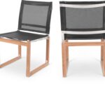 Tulum Water Resistant Mesh Fabric Outdoor Patio Dining Side Chair