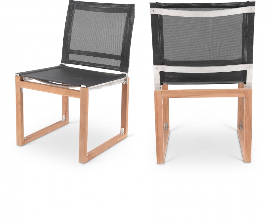 Tulum Water Resistant Mesh Fabric Outdoor Patio Dining Side Chair