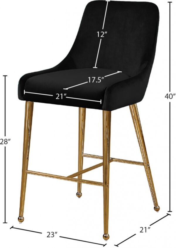 Owen Velvet Upholstered Counter Stool