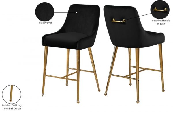 Owen Velvet Upholstered Counter Stool