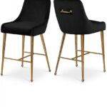 Owen Velvet Upholstered Counter Stool