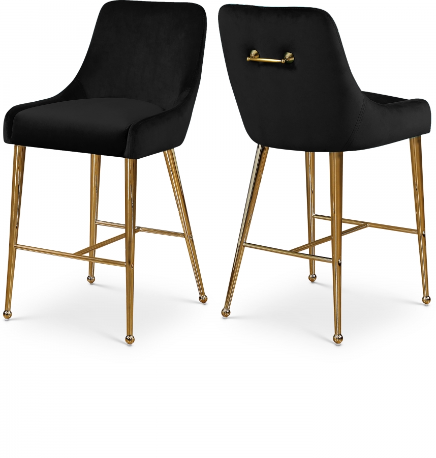 Owen Velvet Upholstered Counter Stool