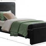 Sloan Velvet Upholstered Twin Bed