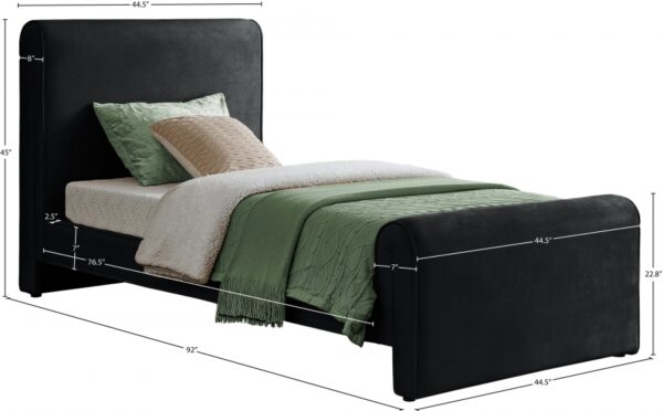 Sloan Velvet Upholstered Twin Bed