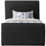 Stylus Boucle Fabric Upholstered Twin Bed