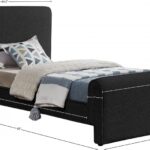 Stylus Boucle Fabric Upholstered Twin Bed