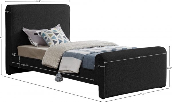 Stylus Boucle Fabric Upholstered Twin Bed