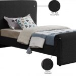 Stylus Boucle Fabric Upholstered Twin Bed