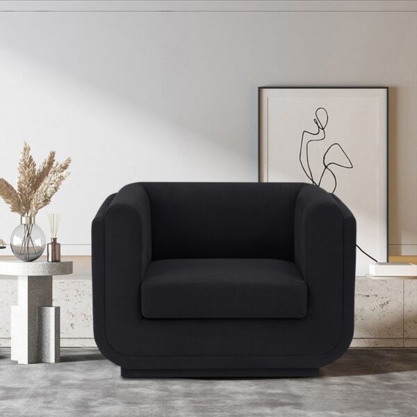 Kimora Linen Textured Fabric Upholstered Chair