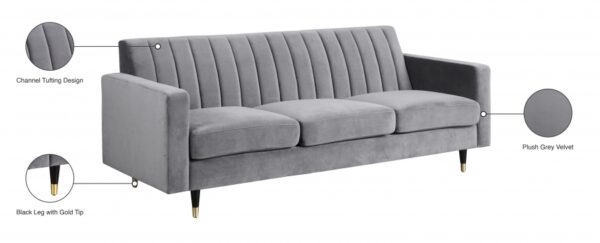 Lola 85" Velvet Upholstered Sofa