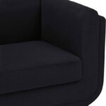 Kimora 64.5" Linen Textured Fabric Upholstered Loveseat