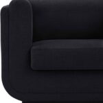 Kimora 64.5" Linen Textured Fabric Upholstered Loveseat