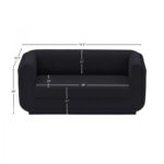Kimora 64.5" Linen Textured Fabric Upholstered Loveseat