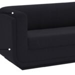 Kimora 64.5" Linen Textured Fabric Upholstered Loveseat