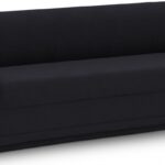Kimora 86.5" Linen Textured Fabric Upholstered Sofa