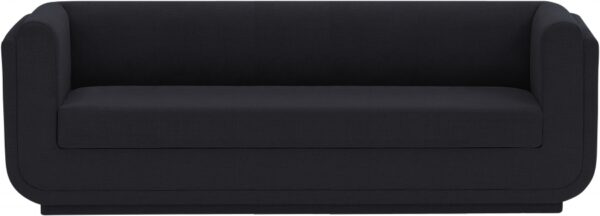 Kimora 86.5" Linen Textured Fabric Upholstered Sofa
