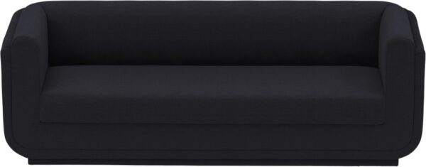 Kimora 86.5" Linen Textured Fabric Upholstered Sofa