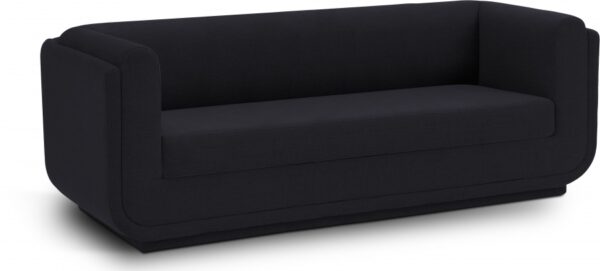 Kimora 86.5" Linen Textured Fabric Upholstered Sofa