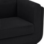Kimora 86.5" Linen Textured Fabric Upholstered Sofa