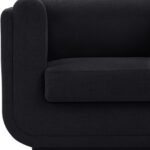 Kimora 86.5" Linen Textured Fabric Upholstered Sofa