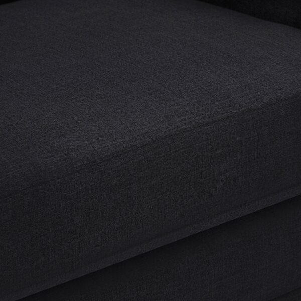 Kimora 86.5" Linen Textured Fabric Upholstered Sofa