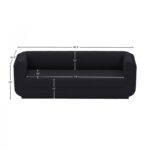 Kimora 86.5" Linen Textured Fabric Upholstered Sofa