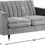 Lola 60" Velvet Upholstered Loveseat