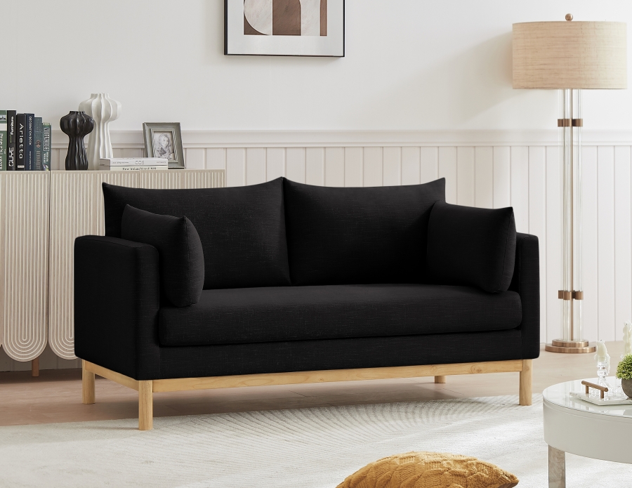 Langham 66" Linen Textured Fabric Upholstered Loveseat