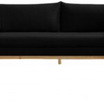 Langham 66" Linen Textured Fabric Upholstered Loveseat