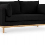 Langham 66" Linen Textured Fabric Upholstered Loveseat