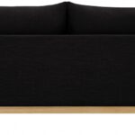 Langham 66" Linen Textured Fabric Upholstered Loveseat