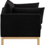 Langham 66" Linen Textured Fabric Upholstered Loveseat