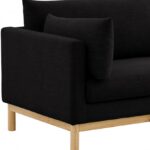 Langham 66" Linen Textured Fabric Upholstered Loveseat