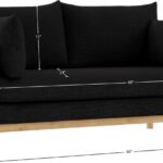 Langham 66" Linen Textured Fabric Upholstered Loveseat