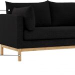 Langham 66" Linen Textured Fabric Upholstered Loveseat