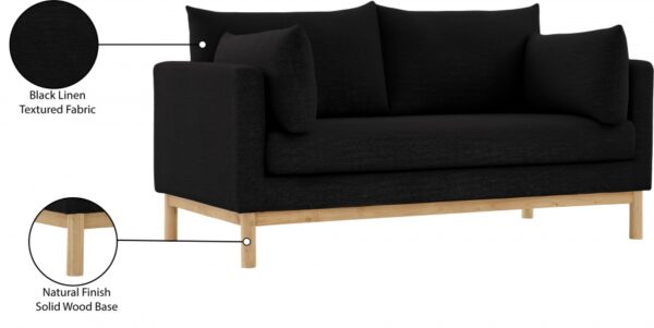 Langham 66" Linen Textured Fabric Upholstered Loveseat