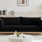 Langham 89.5" Linen Textured Fabric Upholstered Sofa