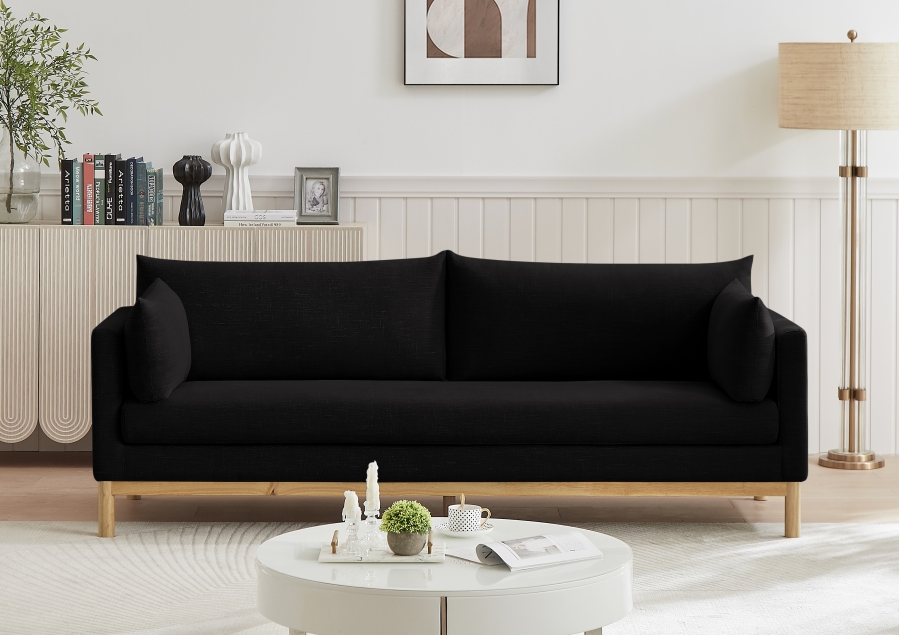Langham 89.5" Linen Textured Fabric Upholstered Sofa