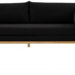 Langham 89.5" Linen Textured Fabric Upholstered Sofa