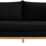 Langham 89.5" Linen Textured Fabric Upholstered Sofa