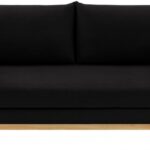 Langham 89.5" Linen Textured Fabric Upholstered Sofa