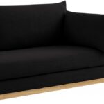 Langham 89.5" Linen Textured Fabric Upholstered Sofa