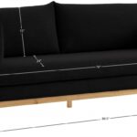Langham 89.5" Linen Textured Fabric Upholstered Sofa