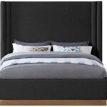 Halton Boucle Fabric Upholstered Bed